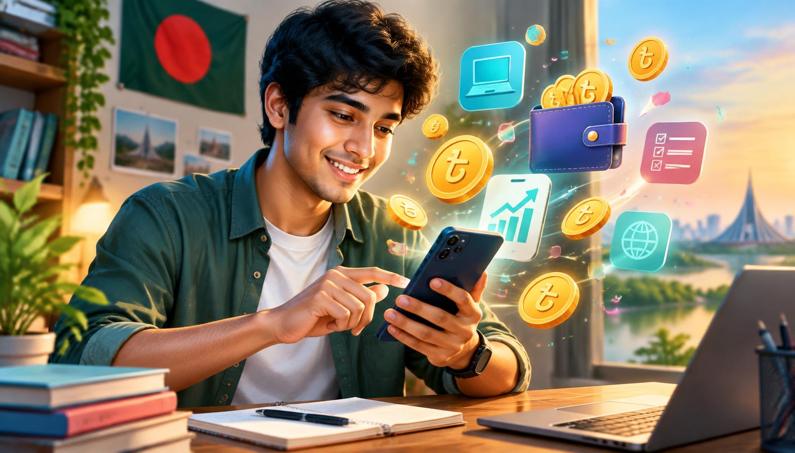 বাংলাদেশের বেস্ট আর্নিং ওয়েবসাইট: মোবাইল দিয়ে টাকা ইনকাম